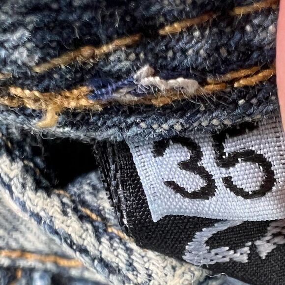 Pre-Loved Gang-Rio Brazilian Women US 2 Jeans Washed Denim Capri 3/4 Pants - Picture 11 of 15